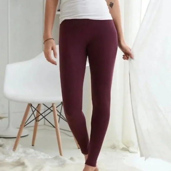 aerie Pants - Aerie Leggings EUC Chill Play Move Maroon Mauve Size Medium M High-Rise Yoga